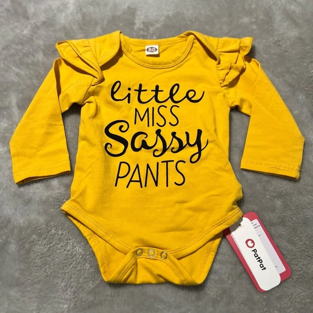 PatPat Infant 2 Piece Onesie and Pants Size 3-6 months